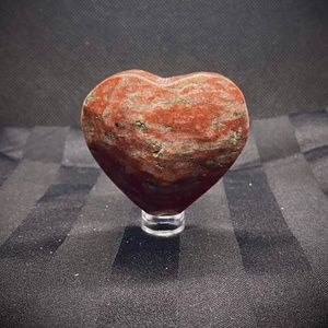 58mm Unakite Palm Stone Heart Healing Crystal